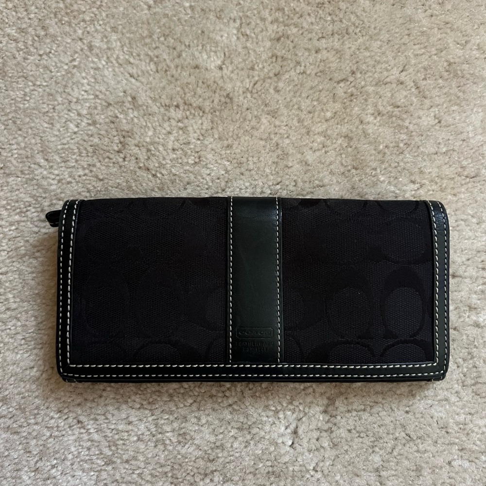 Coach Black Signature Wallet